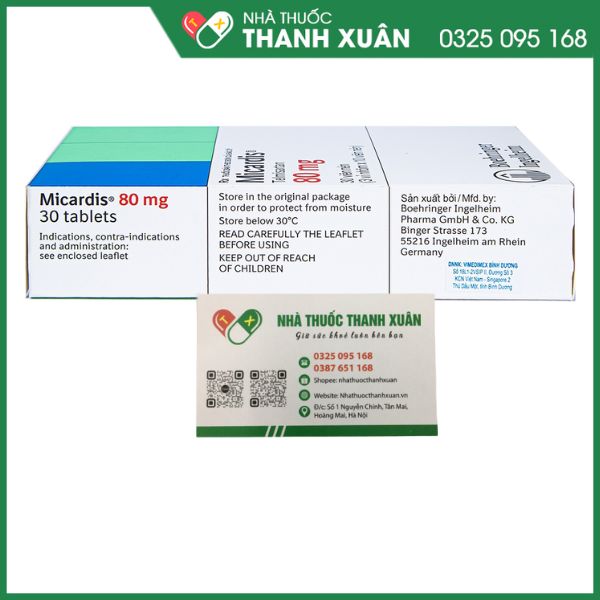 Micardis 80mg trị tăng huyết áp vô căn